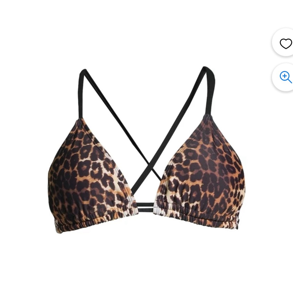Leopard Print Bikini Top